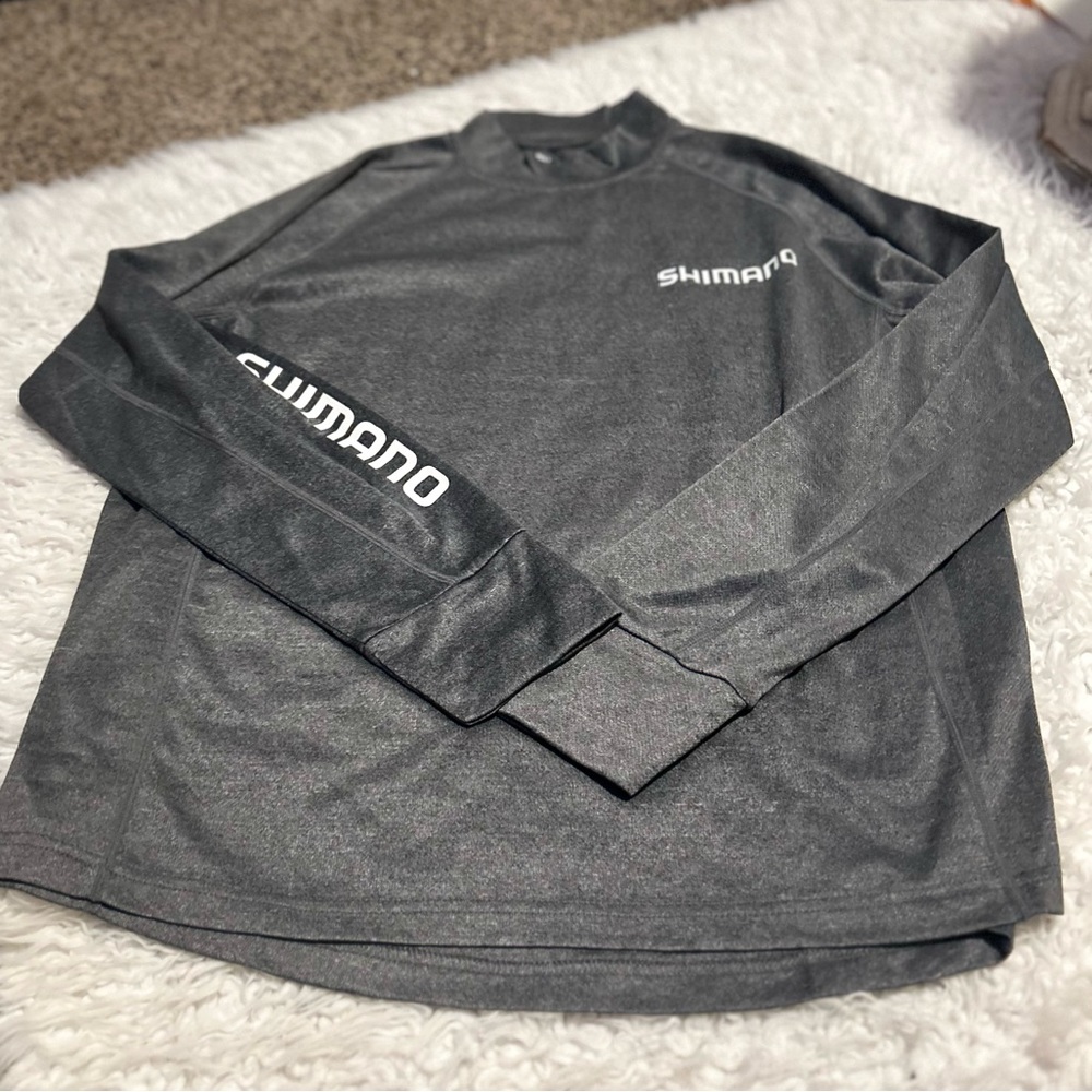 Shimano Men's Long Sleeve Performance Shirt - Charcoal Gray